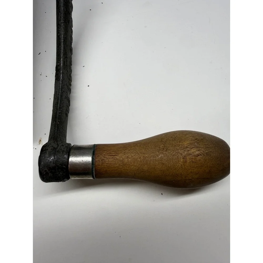 Antique Griswold Mfg Co Cast Iron Meat Grinder Hand Crank Wood Handle Erie PA